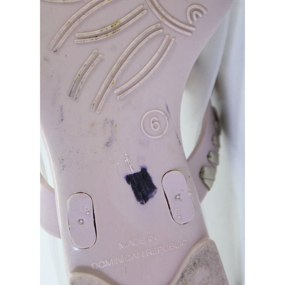 Jack Rogers Pink Jelly Flat Sandals 6 - Picture 3 of 5